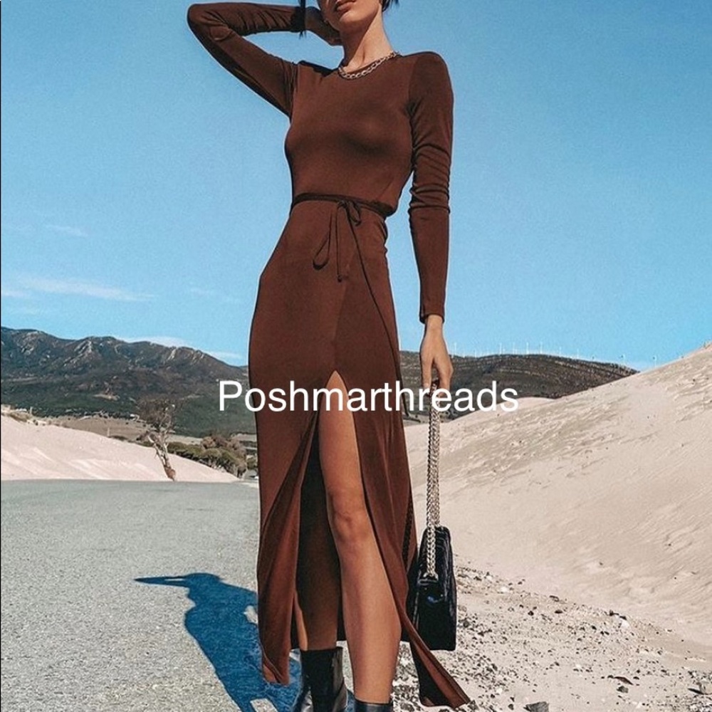 Zara open back shoulder pad midi dress
